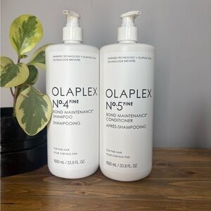 Olaplex No.4 Fine Shampoo 1L and No.5 Fine Conditioner 1L